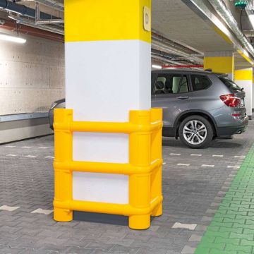 Protection de pilier ajustable plastique jaune