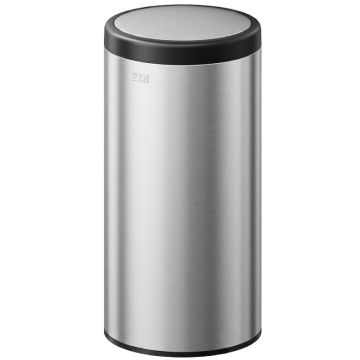 Poubelle inox ronde Swing 40 litres avec couvercle basculant – usage professionnel et collectivités