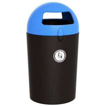 Poubelle rotomoulée 100L Dôme - Tête Jaune