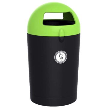 Poubelle rotomoulée 100L Dôme - Tête Jaune
