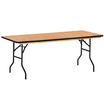 Table pliante plateau bois brut