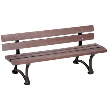 Banc public plastique recyclé marron