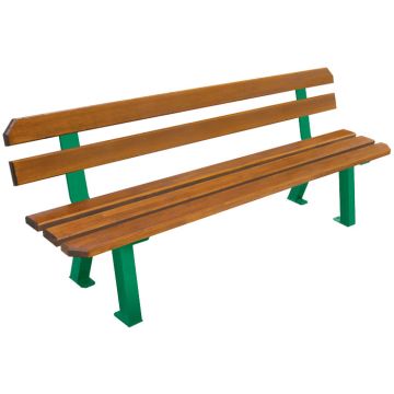 Banc Toulouse Lames vernies - Pieds Vert