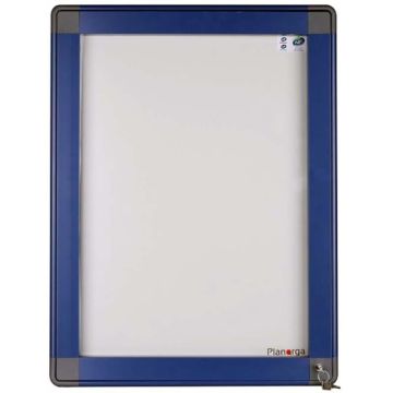 Vitrine murale coins arrondis - Bleu RAL 5000