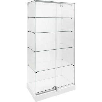 Vitrine d'exposition avec socle noir