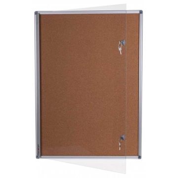 Vitrine affichage fond liège 6 X A4 - Verticale