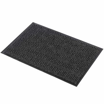 Tapis chevron gris anthracite