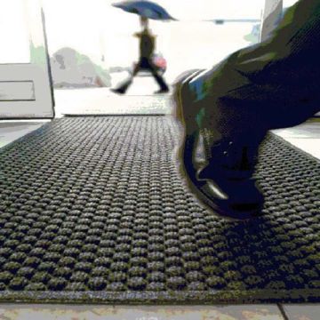Tapis entrée ultra-absorbant gris anthracite