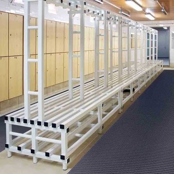 Caillebotis PVC antibactérien bleu vendu au mètre linéaire