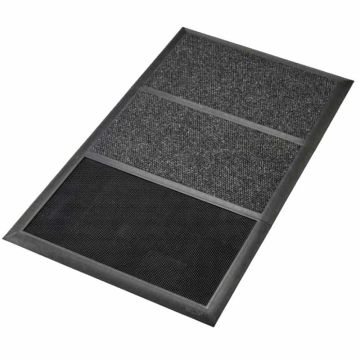 Tapis désinfectant - 3 zones : 1 zone désinfection + 1 zone nettoyage + 1 zone séchage