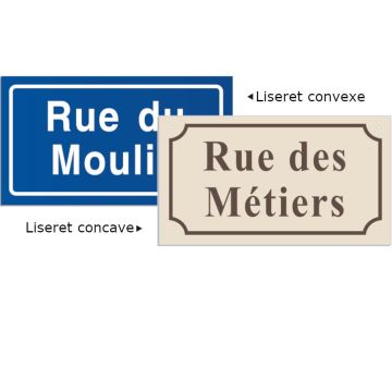 Plaque nom de rue aluminium