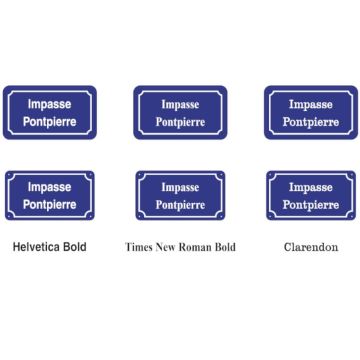 Plaque nom de rue aluminium