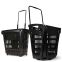 Panier magasin recyclé sur roulettes