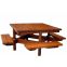 Table pique-nique carrée en bois traité