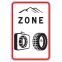 Panneau zone d'équipement hiver obligatoire