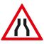 Panneau Danger Chaussée Rétrécie A3
