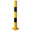 Poteau de protection jaune à bandes noires