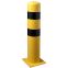 Poteau de protection jaune à bandes noires