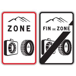 Panneau Métal Humoristique 'Zone Patrouillée Par Crazy Chicken Lady' - Vintage En étain