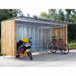 Abri vélo bois et tôle – Solution durable pour collectivités