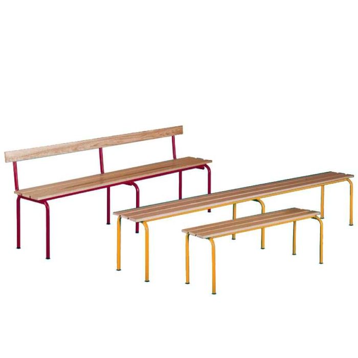 Banc école empilable à lames bois