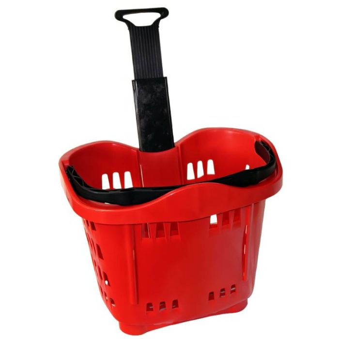 Panier magasin sur roulettes 43L