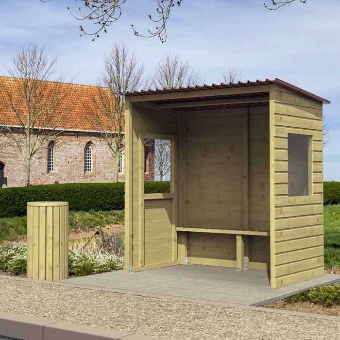 Abri Bus en bois autoclave 2 ou 3 m