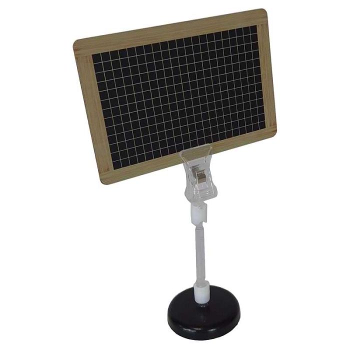 Porte-prix à pince articulée sur base magnétique