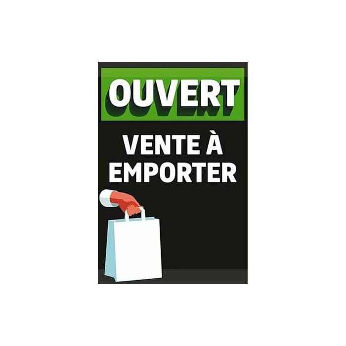 Affiche Vente à emporter 300 X 200 mm