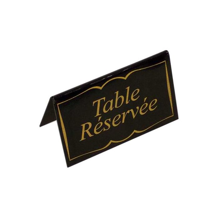 Marque-table "Réservée" pour Restaurant – Chevalet plastique 2 faces