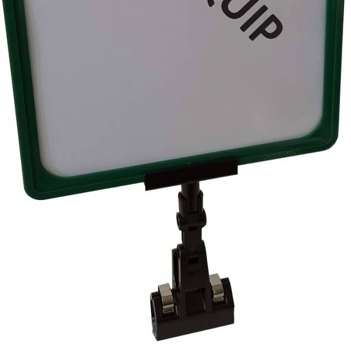 Pince porte cadre PLV articulée noire