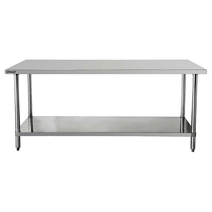 Table de travail inox avec étagère