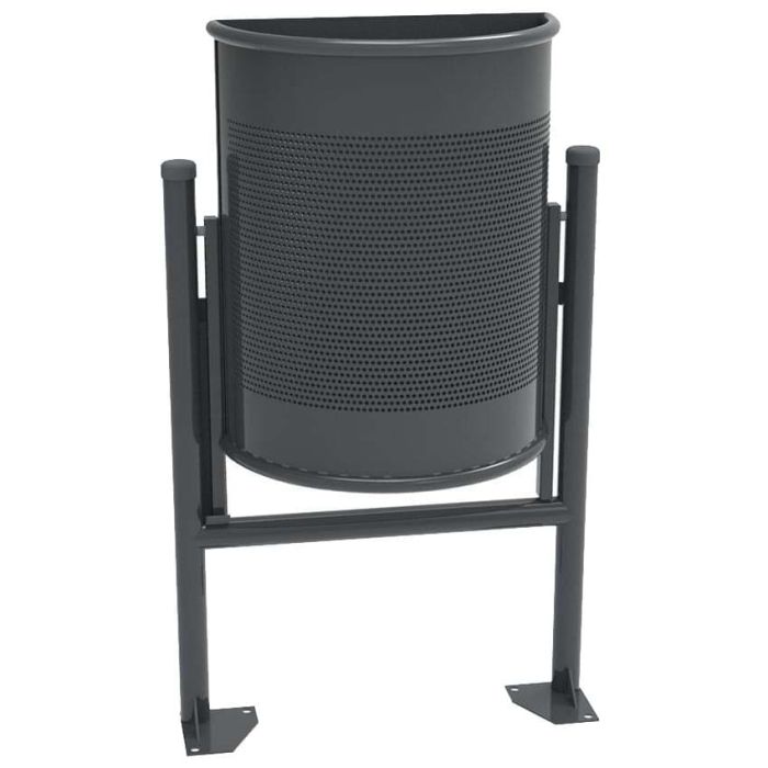 Corbeille basculante demi-ronde 35L