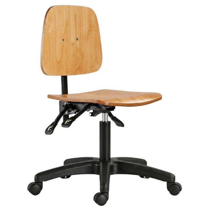 Siège technique bois à roulettes
