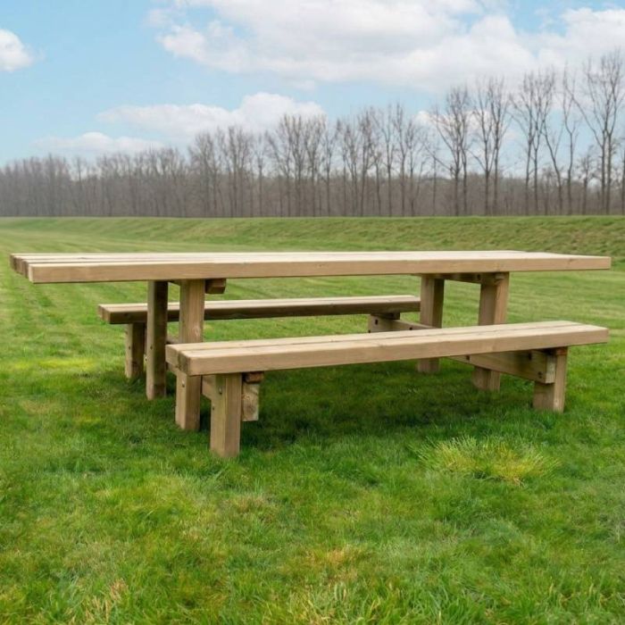 Table pique nique bois Alpes PMR