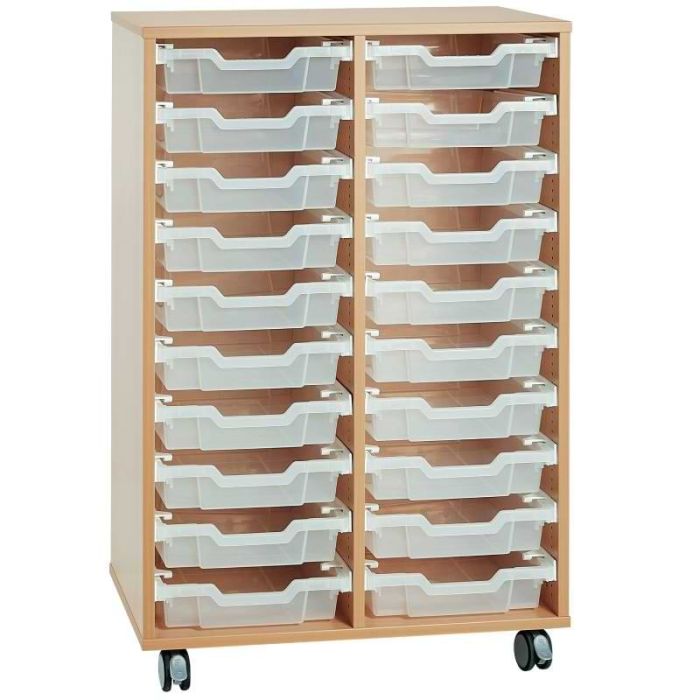 Meuble rangement sur roulettes avec bacs