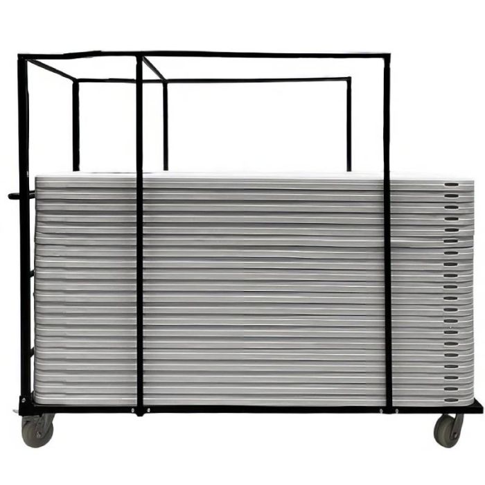 Chariot transport tables pliantes rectangulaires