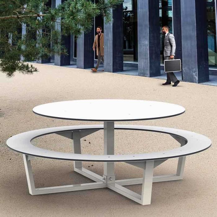 Table pique nique ronde Collège