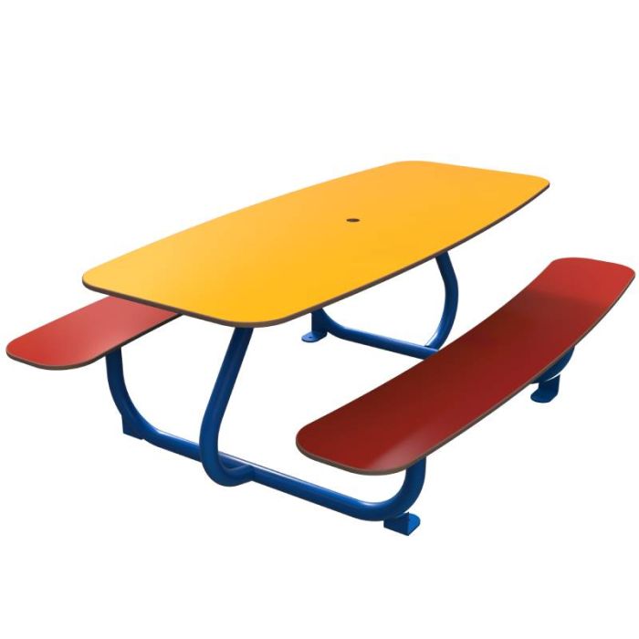 Table pique-nique enfant Zoé 6 places – acier et HPL