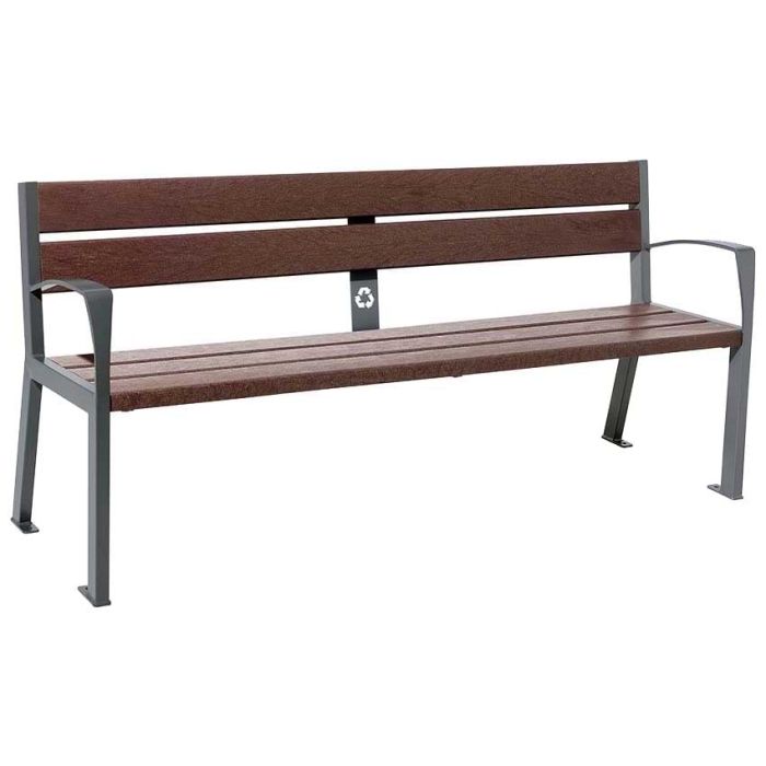 Banc acier et lames plastiques recyclées