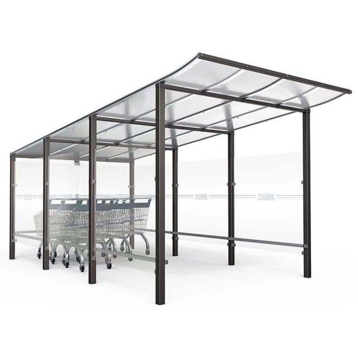 Abri pour chariots magasin