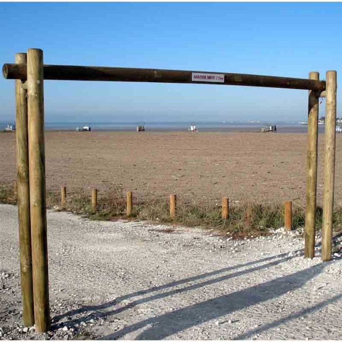 Portique limitation de hauteur bois