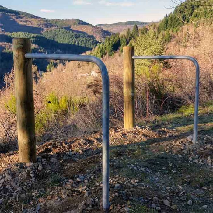 Support vélo bois et acier Solo