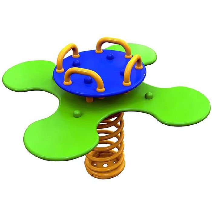 Jeu sur ressort 4 places Trèfle Vert