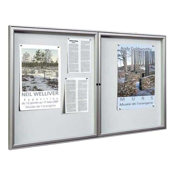 Vitrine alu portes à double battant