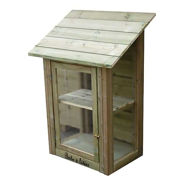 Boite à livres murale bois autoclave