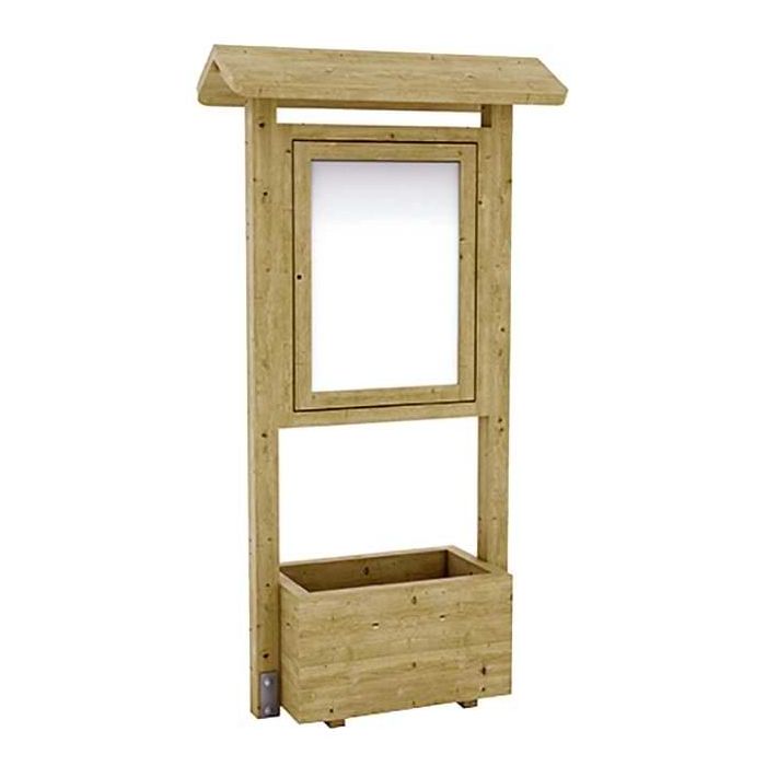 Vitrine porte-menu sur jardinière Resto