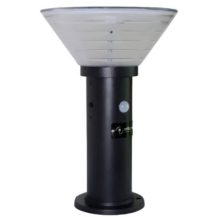 Borne d'éclairage solaire LED extérieure H. 38 cm