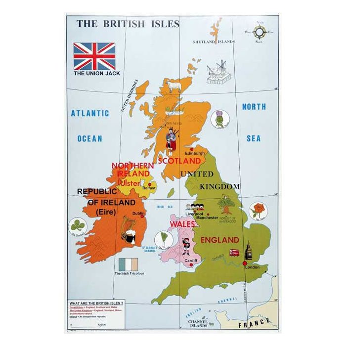 Carte des Iles Britaniques