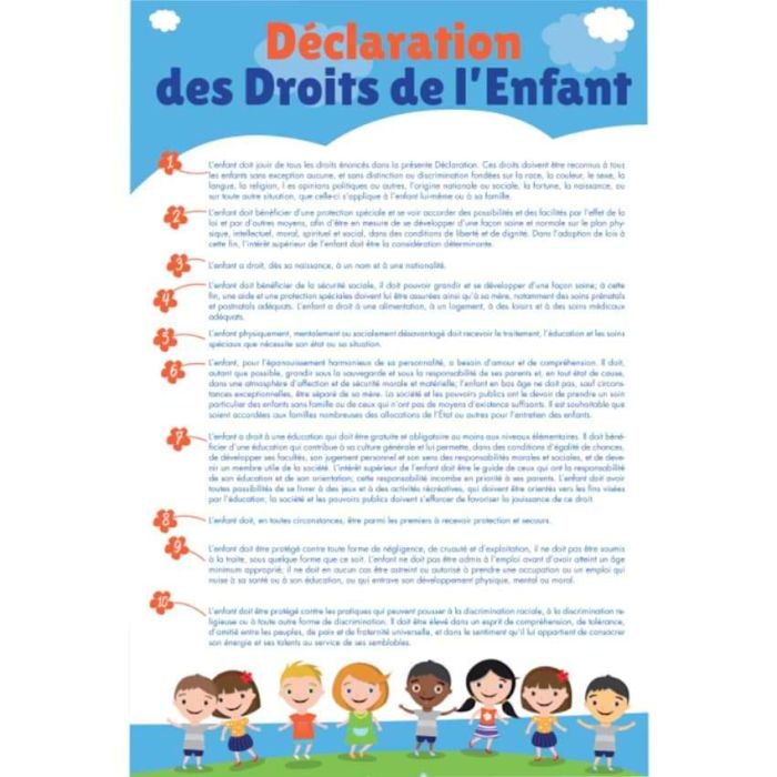 Plaque d'intérieur "Droits de l'Enfant"